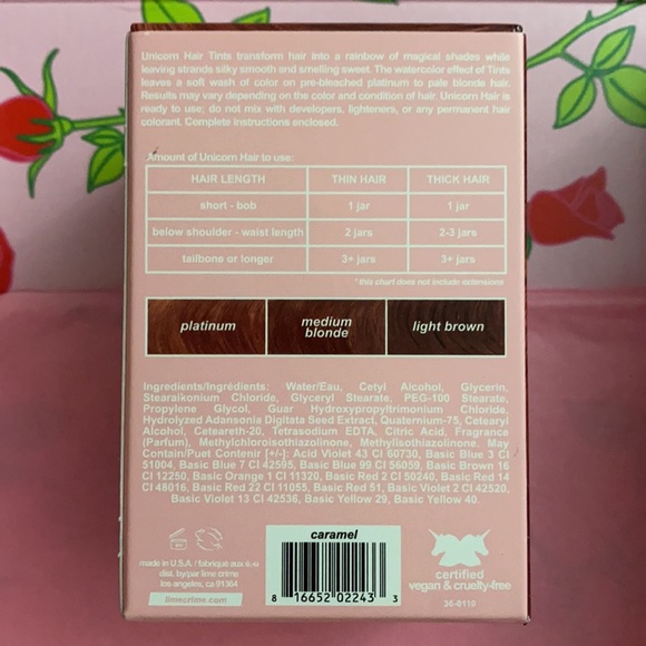 Lime Crime Unicorn Hair Tint Caramel 6.76 fl oz - Picture 4 of 5